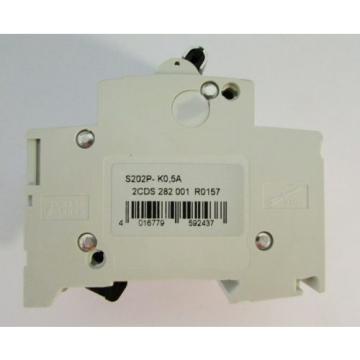 ABB S202P K0.5 2 Pole .5 Amp 277-480 V Breaker 2CDS282001R0157