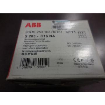 ABB Circuit Breaker S 203 - D16 NA