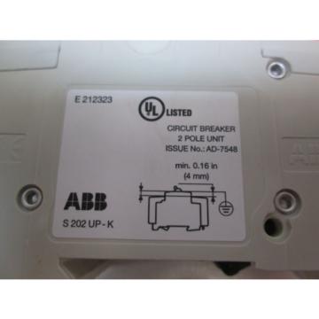 Brand New Lot of 5 * ABB S202UP K15A S202UPK15A 2 Pole Circuit Breakers