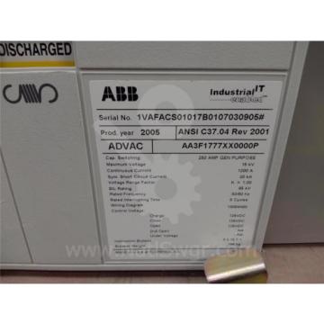 AA3F1777XX0000P - 1200A ABB ADVAC AA3F1777XX0000P SKU012757