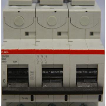 ABB S803U-K60 Circuit Breaker 60A 240V 3P S803U 60 Amp 240 Volt 50kA NEW
