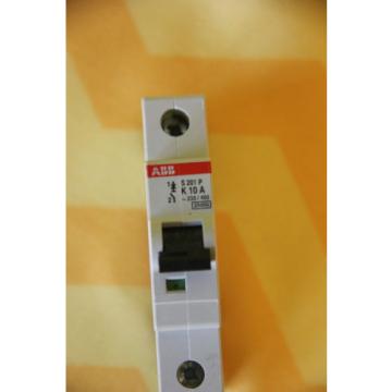 ABB Circuit Breaker 1 Pole S201P-K10, BKR CKT 230/400V 1P 10A,new