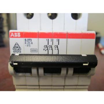 ABB Circuit Breaker S 273 20A 480V 3P Used