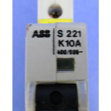 ABB CIRCUIT BREAKER S 221 K10A LOT OF 2