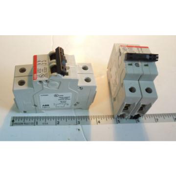 ABB S202U K 2 a circuit breaker 2 AMP lot of 2 DIN Mount New