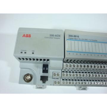 ABB S200-ACN ControlNet Adapter , 1x pair of ABB S200-IB16 &amp; ABB S200-TB3