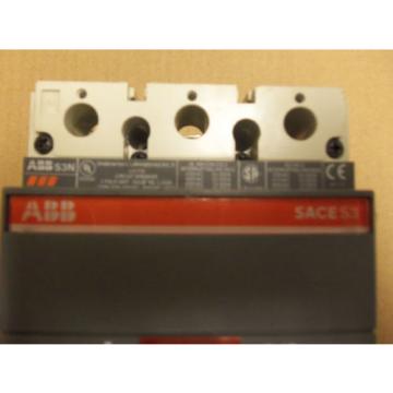 ABB S3N SACE S3 3 POLE 60 AMP CIRCUIT BREAKER AUX 3 amp 400v AB00361670