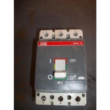 ABB Circuit Breaker SACE S3 S3N 80A