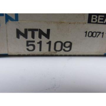 NTN 51109 Single Direction Thrust Ball Bearing 45x65x14mm Separable 4600 RPM