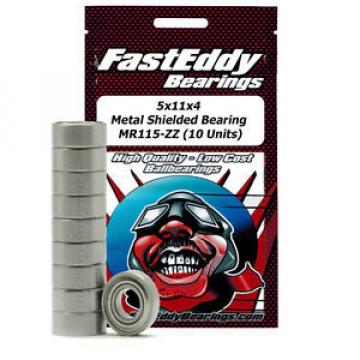 5x11x4 Metal Shielded Bearing MR115-ZZ (10 Units)