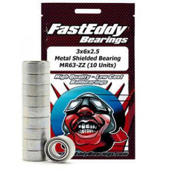 3x6x2.5 Metal Shielded Bearing MR63-ZZ (10 Units)