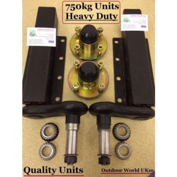 Quality 750 KG Trailer Suspension Units Standard Stub Axle Hubs Bearings &amp; Caps&gt;