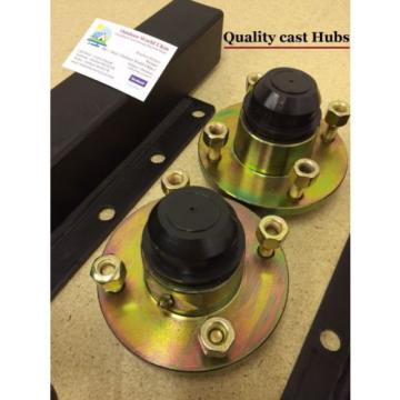Quality 750 KG Trailer Suspension Units Standard Stub Axle Hubs Bearings &amp; Caps&gt;