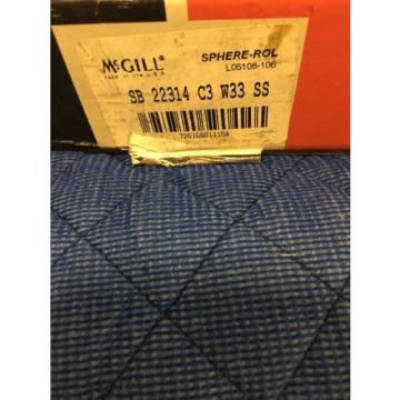 SB22314C3W33S McGill New Spherical Roller Bearing