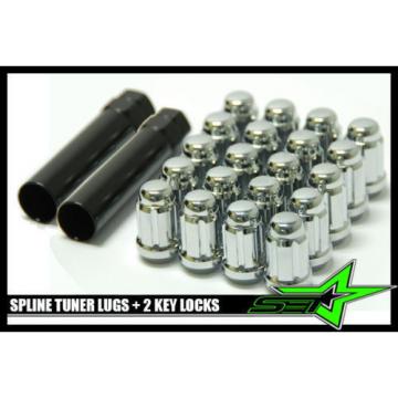 24 SPLINE LUG NUTS +2 KEYS | 12X1.5 | FITS TOYOTA FJ TACOMA TUNDRA 4RUNNER 6x5.5