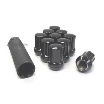 24 Pc Black Short Spline 14x1.5 Truck Locking Lug Nuts Chevy Gmc Toyota Cadillac