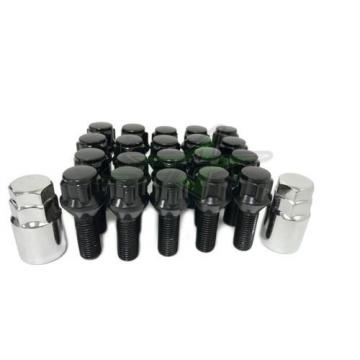 20 BLACK BMW LUG BOLT LOCKS + 2 KEYS 12x1.5 | FITS MOST E36 E46 F10 F30 F20 M3