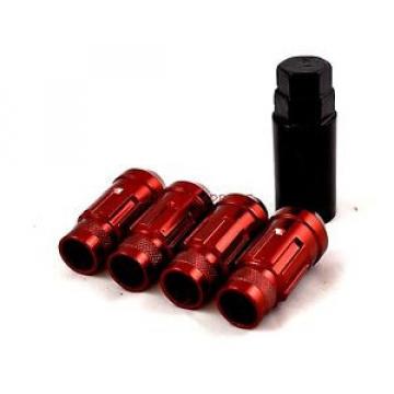 NNR PERFORMANCE LUG NUT LOCK SET STEEL RED WITH KEY FOR HONDA/ACURA 12X1.5