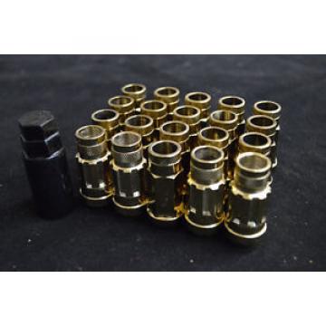 NNR EXT STEEL LUG NUTS W/ LOCK FOR HONDA AND ACURA 12X1.5 GOLD NNR-LN-SWL1215GD