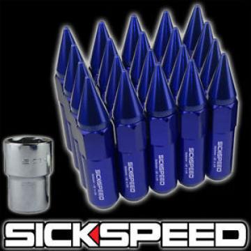 20 BLUE SPIKED ALUMINUM EXTENDED 60MM LOCKING LUG NUTS WHEELS/RIMS 12X1.5 L07