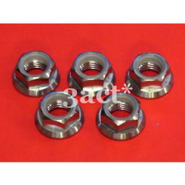 5pcs Titanium/Ti M10 x 1.5 Pitch Sprocket Flange Lock Nut - Honda Suzuki Yamaha