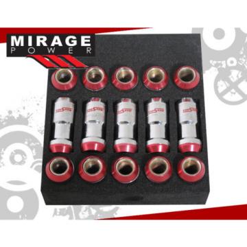 (20 PIECE) M12 x 1.5&#034; RACING FORMULA TUNER WHEEL LUG NUTS CHROME RED FOR MAZDA