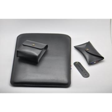 New Luxury Leather Case Cover Sleeve for MacBook Air 11 12 13 Mouse Adapter Bag
