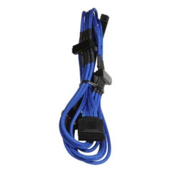 Molex to 4 x SATA Power Sleeved Cable Computer Blue Hard Drive Splitter Adapter