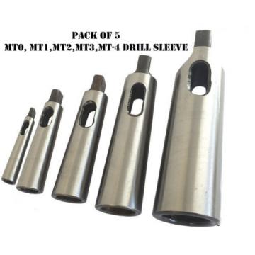 SET OF 5 MT0 MT1 MT2 MT3 MT4 Morse Taper Reducing Adapter Drill Sleeve Lathe