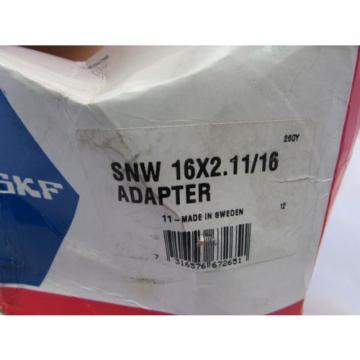 SKF SNW 16X2.11/16 ADAPTER SLEEVE ***NIB***