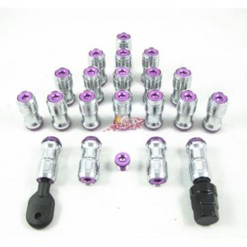 PURPLE RACING M12x1.25 STEEL EXTENDED DUST CAP LUG NUTS WHEEL RIMS TUNER LOCK