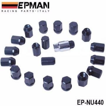 RACING TYPE FORGED ALUMINUM LOCK LUG NUTS 12X1.25 20PCS/Set black