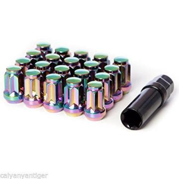 20*Colorful Chrome M12×1.5mm Lug Nuts Extended Racing Wheel Rim With Lock New!!!