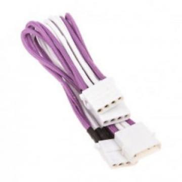 B0586099 CAVO BITFENIX MOLEX SU 3X MOLEX ADAPTER 55 CM - SLEEVED VIOLA/BIANCO