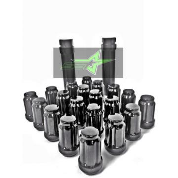 24 BLACK SPLINE LUG NUTS +2 KEYS | 12X1.5 | FITS TOYOTA FJ TACOMA TUNDRA 4RUNNER