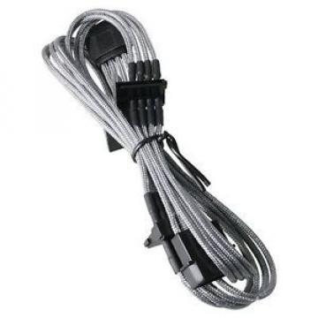 BitFenix 20cm Molex to 4x SATA Adapter - Sleeved Silver Black