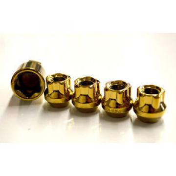 NNR OPEN ENDED SPLINE LUG NUT WHEEL LOCK SET GOLD 12X1.25