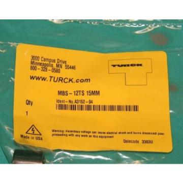 Turck, MBS-12TS, 15MM A3152-04 Sleeve Adapter NEW