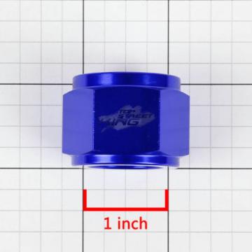 BLUE 12-AN 3/4&#034; TUBE SLEEVE NUT FITTING ADAPTER FOR ALUMINUM/STEEL TUBING LINE