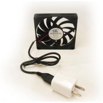 120mm 25mm Case Fan Kit 120VAC 77CFM USB A Adapter Cooling 12025 Sleeve 1437*
