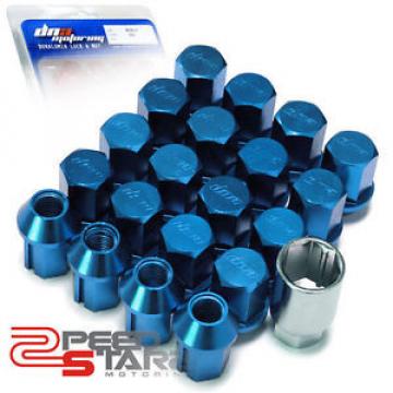 X20 RACE RIM/WHEEL BLUE LOCKING LUG NUTS+KEY M12X1.5