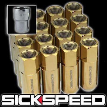 16 24K 60MM ALUMINUM EXTENDED TUNER LOCKING LUG NUTS LUGS WHEELS/RIMS 12X1.5 L16