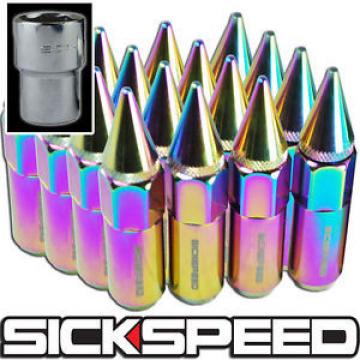 16 NEO CHROME SPIKED ALUMINUM 60MM TUNER LOCKING LUG NUTS POLARIS ATV UTV 3/8X24