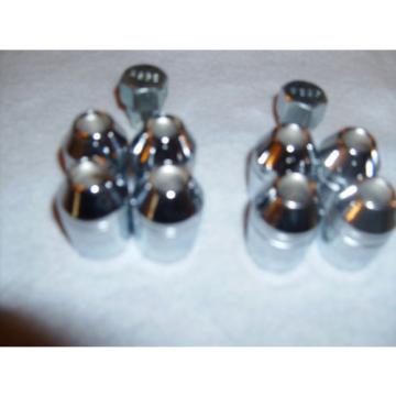 NEW Set of Qty 16 Chrome Lug nuts with Locking keys 12mm x 1.25 NOS