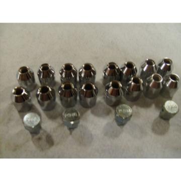 NEW Set of Qty 16 Chrome Lug nuts with Locking keys 12mm x 1.25 NOS