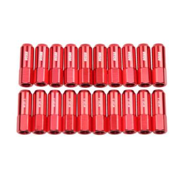 20 Red 60MM M12X1.5 Lug Nuts Long Extended Tuner Racing Open End Fit Acura Honda