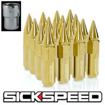 16 24K SPIKED 60MM ALUMINUM EXTENDED TUNER LOCKING LUG NUTS WHEELS 12X1.5 L16
