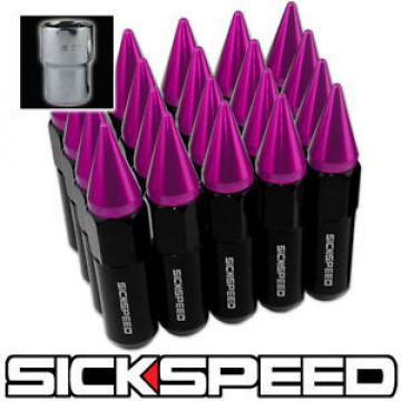 SICKSPEED 20 BLACK/PINK SPIKED EXTENDED 60MM LOCKING LUG NUTS WHEELS 14X1.5 L19