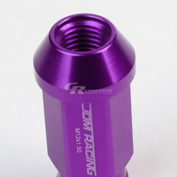 FOR CAMRY/CELICA/COROLLA 20X ACORN TUNER ALUMINUM WHEEL LUG NUTS+LOCK+KEY PURPLE