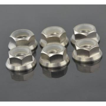 6PCS Titanium Ti M10x1.25 Pitch Sprocket Flange Lock Nut For Honda Suzuki Yamaha